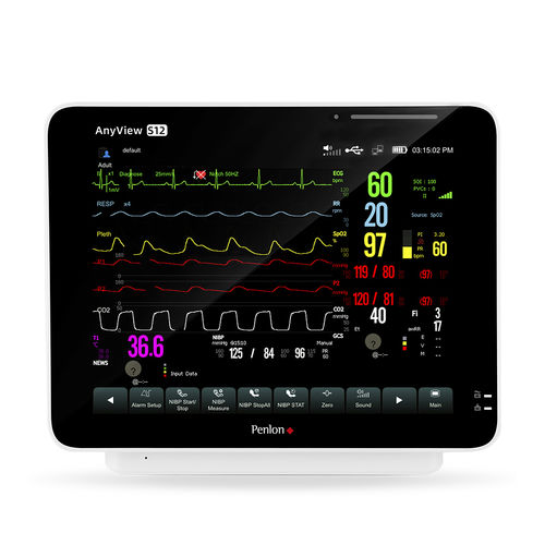 コンパクト患者モニター - AnyView S12 - Penlon - ECG / RESP / SpO2