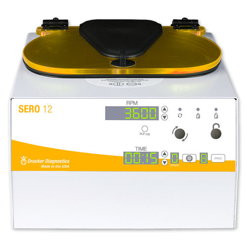 実験用遠心機 - SERO 12 - Drucker Diagnostics - 血液銀行用 / 細胞洗浄 / 血液