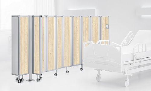 折りたたみ式医療用パーテーション - RFW - Ropimex R. Opel  - 病室用 / 半透明 / ステンレス製