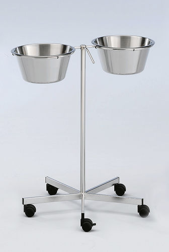 2個洗面器スタンド - 242.1350.0 - SCHMITZ medical GmbH - キャスター付き / ステンレススチール製