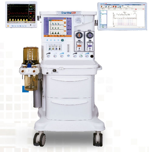 台車上麻酔ワークステーション - CWM-303 - Nanjing Chenwei Medical Equipment Co.,Ltd - 呼吸モニタ / 換気装置付き / 電気ガス混合器付