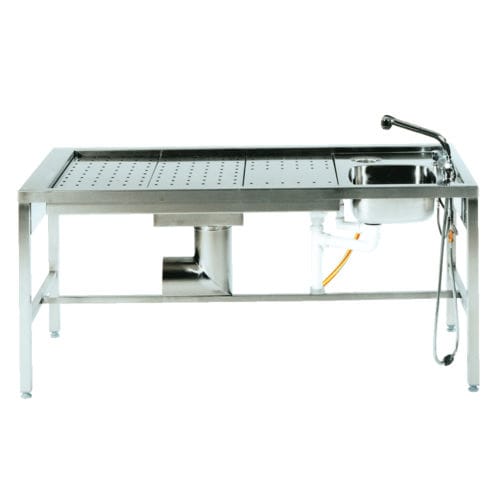 作業用台 - ZT HS 501 - UFSK INTERNATIONAL GmbH & Co. KG - 肉眼検査 / 長方形 / 流し付き