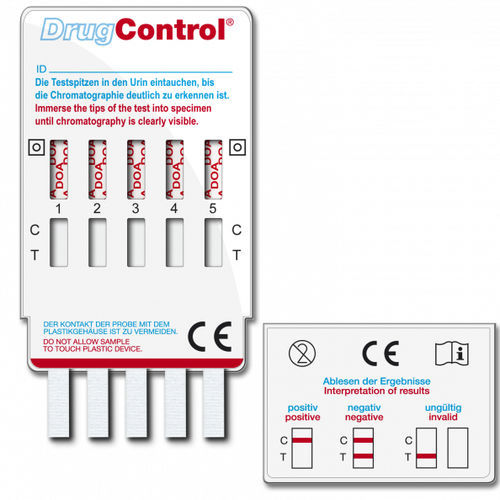 ドラッグ検診用迅速検査キット - 008SLXXX - ulti med Products (Deutschland)  - 多薬剤 / 尿用 / 側方流動