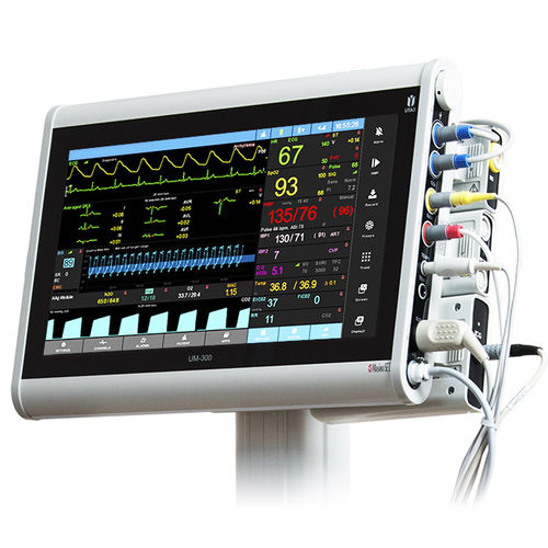 キャスター付きマルチパラメータモニター - UM-300-15 - UTAS  Co. - TEMP / ECG / RESP