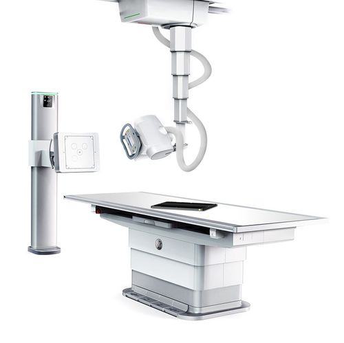 デジタルX線撮影装置 - Definium 646 - GE Healthcare - 多目的X線撮影用 / 床置型ブッキ－ / 天井取り付け式伸縮チューブスタンド付き