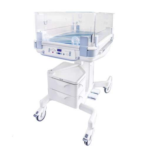 高さ調節可能な病院用バシネット - Lifetherm 2000 - Heinen und Löwenstein - 傾斜 / 収納付き / 透明