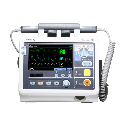 半自動体外式除細動器 - BeneHeart D3 - Mindray - SpO2・ECGモニター付 / 二相性