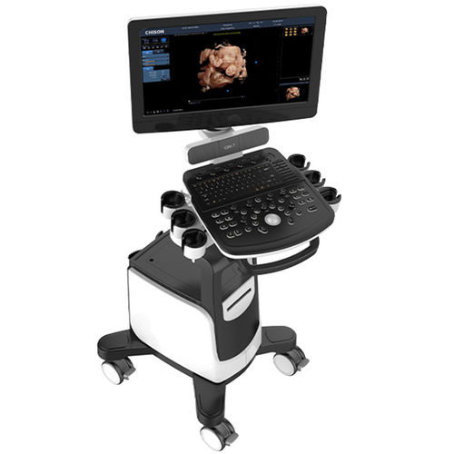 ラットフォーム上・コンパクト超音波装置 - QBit 7 - CHISON Medical Technologies - 多目的超音波画像診断用 / カラードップラー / 3D/4D
