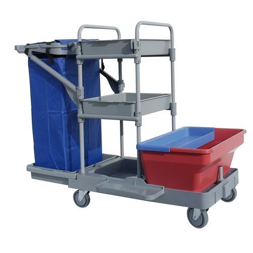 医療用台車 - STRARACE 101 - IPC - 清掃用 / トレー付き / バッグ付