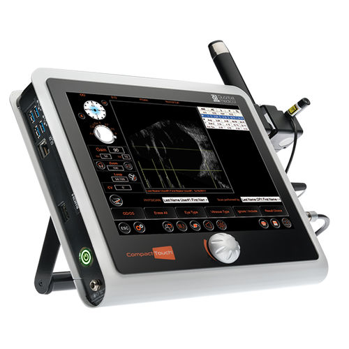 携帯型超音波装置 - COMPACT TOUCH - Quantel Medical - Ophthalmology - 眼科超音波画像診断用 / 白黒 / タッチパネル式
