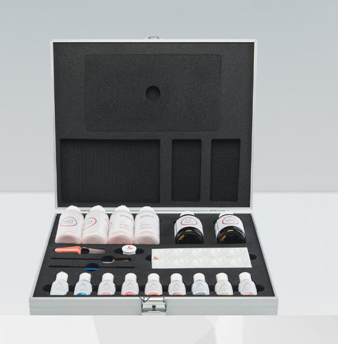 樹脂製歯科材料セット - AESTHETIC Color Set Easy - Candulor - 歯肉 / 義歯製造用 / 粉末状
