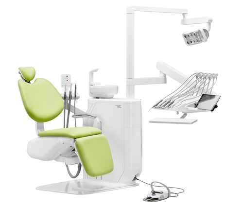 フレキシブル ヘッドレスト付き歯科ユニット - Model Pro 600/800 - DIPLOMAT DENTAL s.r.o. - 両手利き / モニター付き / 衛生システム付き
