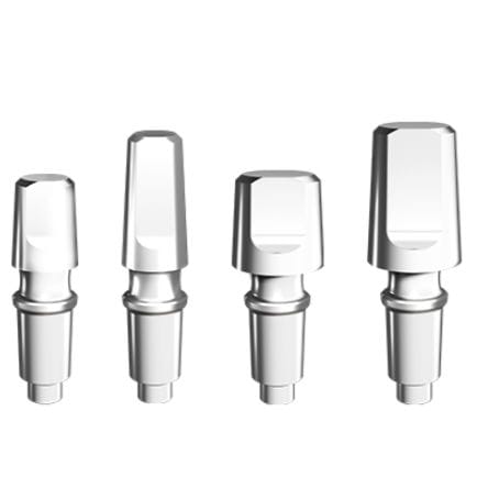 ステンレススチール製インプラントアバットメント - 02.0x.0x series - FGM Dental Products - 内側 / ストレートタイプ / セメント固定