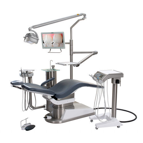 椅子付き歯科ユニット - D2-EC - DKL CHAIRS GmbH - コンパクト / フレキシブル ヘッドレスト付き / モニター付き