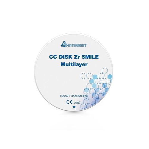 ジルコニア製歯科材料 - CC Disk Zr SMILE Multilayer - Interdent - 二けい酸リチウム / 磁器製 / 歯の修復用