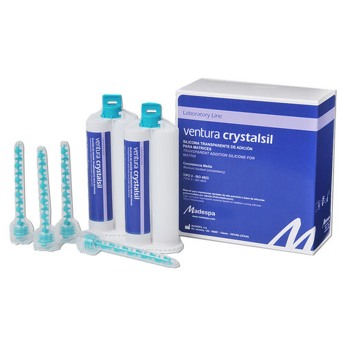 シリコン歯科材料 - ventura crystalsil fast set - MADESPA S.A.   - 歯科技工室用 / 透明 / 光重合性