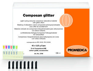 コンポマー歯科材料 - Composan glitter - Promedica Dental Material GmbH   - 根管充填 / 放射線不透過性