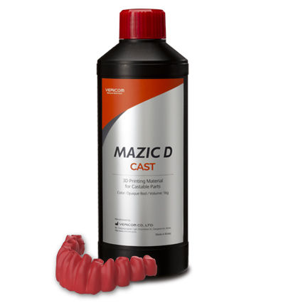樹脂製歯科材料 - MAZIC D CAST - VERICOM Co., Ltd.   - 鋳造 / 3Dプリント用 / 不透明