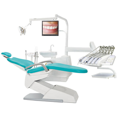 椅子付き歯科ユニット - V200 - Suzhou Victor Medical Equipment - モニター付き / デリバリーシステム付き / 照明付き