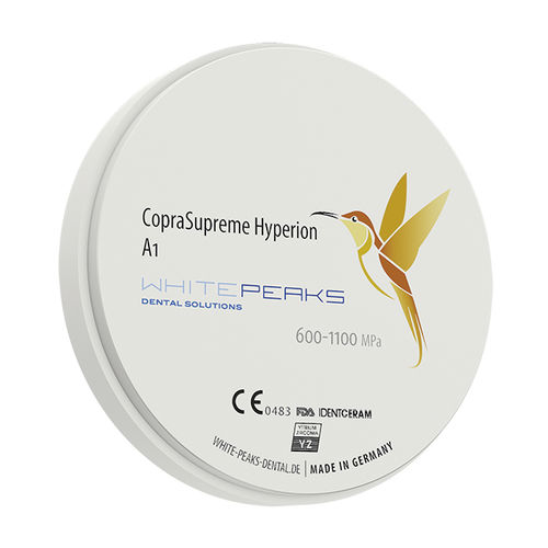 ジルコニア製歯科材料 - CopraSupreme Hyperion 98 - Whitepeaks Dental Solutions GmbH - 歯の修復用 / 高透明 / 不透明