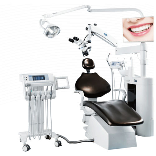 電子機械アームチェア付歯科ユニット - S2322 - Sinol Dental Limited - フレキシブル ヘッドレスト付き / モニター付き / 衛生システム付き