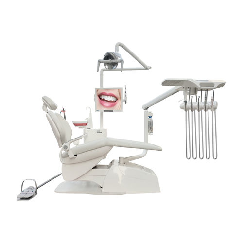 電子機械アームチェア付歯科ユニット - EVERSUN S2300 - Sinol Dental Limited - フレキシブル ヘッドレスト付き / モニター付き / 衛生システム付き