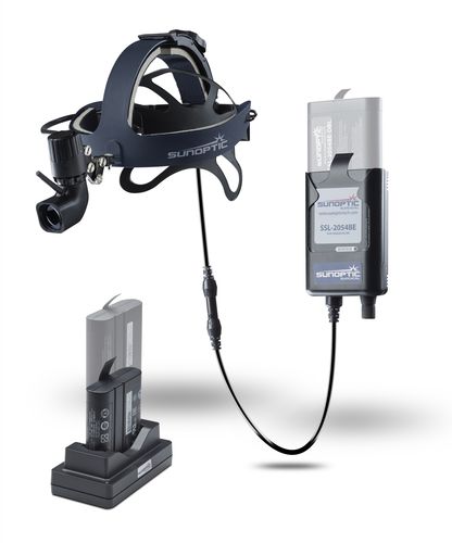 外科用ヘッドライト - SSL-9500 - Sunoptics Surgical - LED / 充電式バッテリー付き / ポータブル光源付