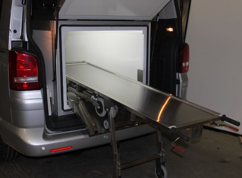 棺用遺体安置棚 - 4200 L - EIHF-ISOFROID - 1体 / 正面投入 / 積載用ストレッチャー付き