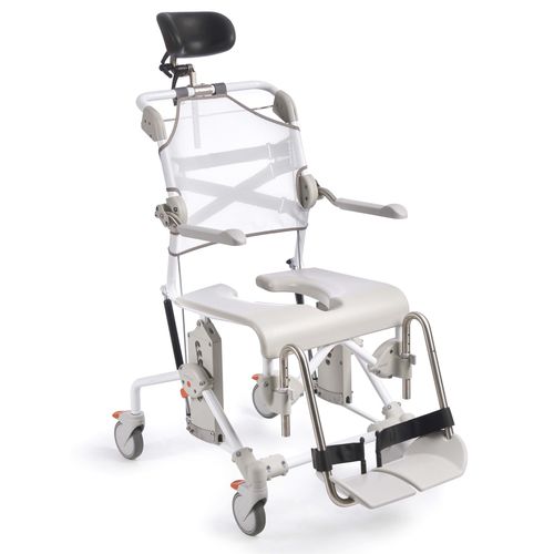 背もたれ付きシャワー用チェア - 80229410 - Etac - 肘掛け付き / 可動 / フットレスト付き