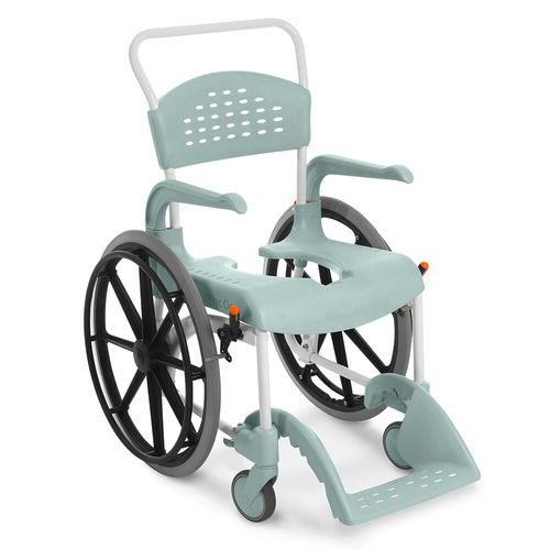 肘掛け付きシャワー用チェア - 80229216 - Etac - ローラー付き / フットレスト付き / カットアウトシ－ト付き