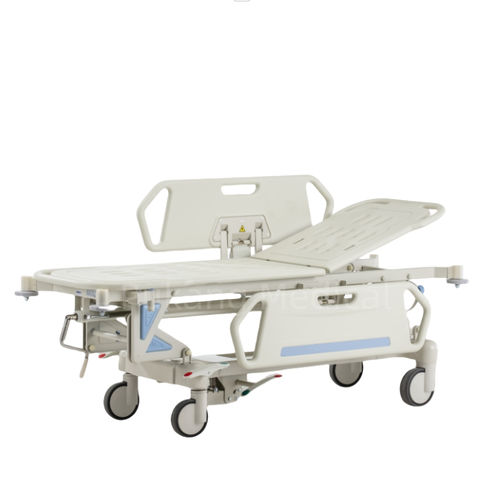 輸送用ストレッチャー - E-3 - Hebei Pukang Medical Instruments - 油圧式 / 高さ調節可能な / 背もたれ調節可能な