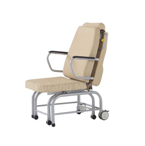 転換可能休息用アームチェア - Y-43 - Hebei Pukang Medical Instruments - 手動式 / 背もたれ調節可能な / キャスター付き