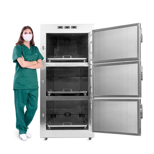 3体遺体安置棚 - SKB-7A003 - Jiangsu Saikang Medical Equipment - 遺体担架用 / 正面投入 / 一時貯蔵用