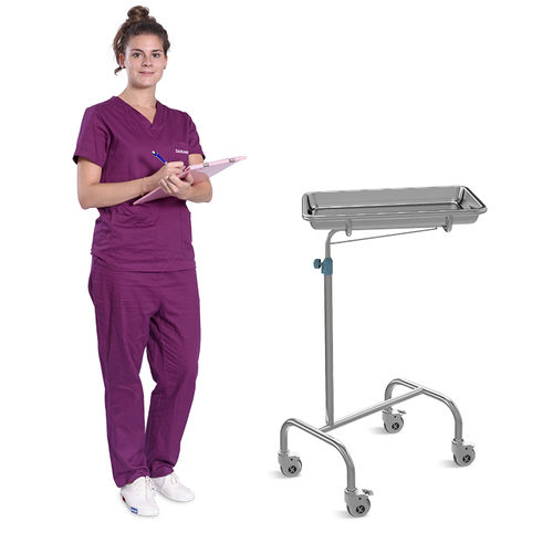 医療用台車 - SKH038-2 - Jiangsu Saikang Medical Equipment - 昇降式 / 多機能 / ステンレス製