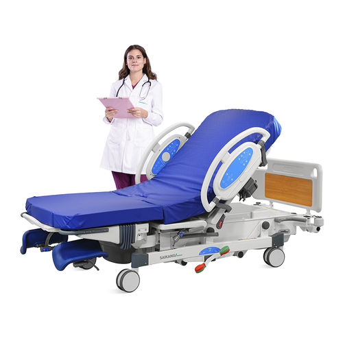 病院用ベッド - A98-8 - Jiangsu Saikang Medical Equipment - 電動式 / 高さ調節可能 / キャスター付き