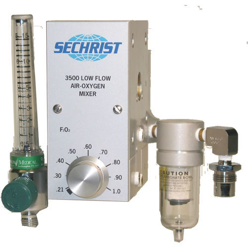 患者の呼吸用ガス混合器 - 20457 - Sechrist Industries - 酸素 / エア / チューブ流量計