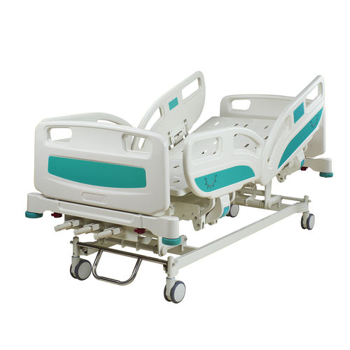 病院用ベッド - ALK-AA301FZE - Zhongshan Aolike Medical Equipment Technology - 手動式 / 高さ調節可能 / キャスター付き
