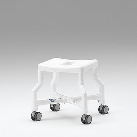 背もたれなしシャワー用スツール - DH 49 DLR - RCN Medizin - ローラー付き / カットアウトシ－ト付き