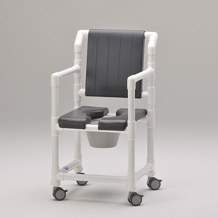 肘掛け付きシャワー用チェア - SCC 250 PR PZ - RCN Medizin - ローラー付き / カットアウトシ－ト付き / バケツ付き