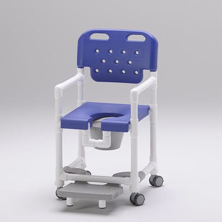 肘掛け付きシャワー用チェア - SCC 200 BS FT - RCN Medizin - ローラー付き / カットアウトシ－ト付き / バケツ付き