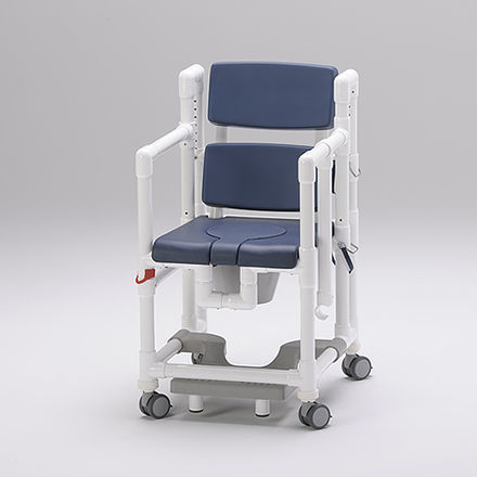 肘掛け付きシャワー用チェア - SCC 250 OTP SB - RCN Medizin - ローラー付き / フットレスト付き / カットアウトシ－ト付き