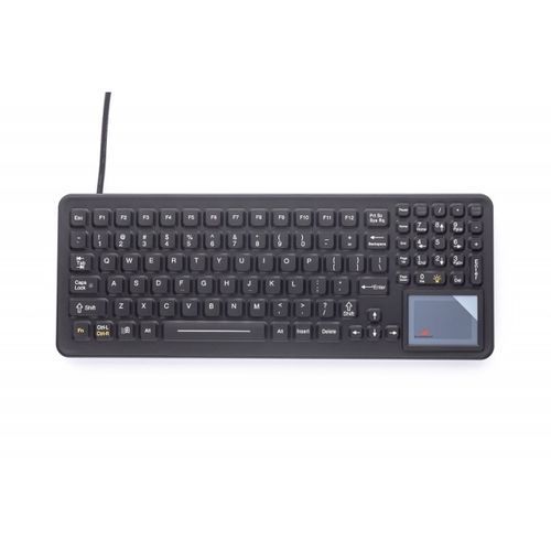 タッチパッド付き医療用キーボード - SLK-102-TP - IKEY - シリコンゴム製 / USB / ブラックライト