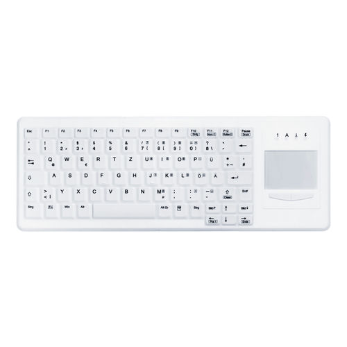 タッチパッド付き医療用キーボード - AK-CB4400 - Active Key GmbH - シリコン / LEDバックライト / 消毒可能