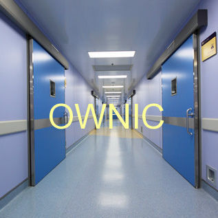 手術室用ドア - QTDM-1 - OWNIC - スライド式 / ステンレス網製 / ガラスパネル付き