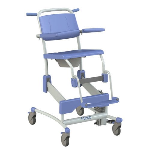 肘掛け付きシャワー用チェア - Flexo - SCEMED - ローラー付き / バケツ付き / 人間工学デザイン