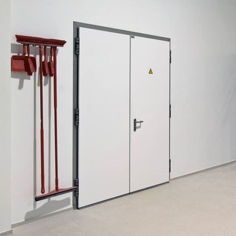 防火ドア - BDM - Metaflex Doors Europe - 病院用 / ヒンジ付き / 抗菌性