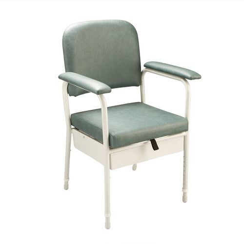 移動困難者用トイレチェア - DELUXE - Axis Medical and Rehabilitation - 肘掛け付き / バケツ付き / 高さ調節可能な