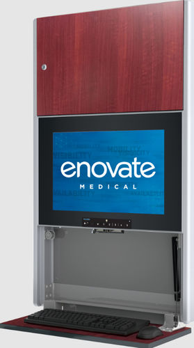 医療用コンピューターワークステーション - e550 - Enovate - 壁取り付け式 / 高さ調整可能