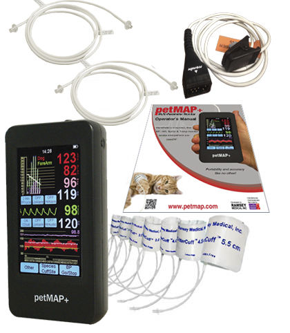 手持ち型マルチパラメータモニター - 7454 petMAP + II - Ramsey Medical - 温度 / 心拍数 / NIBP