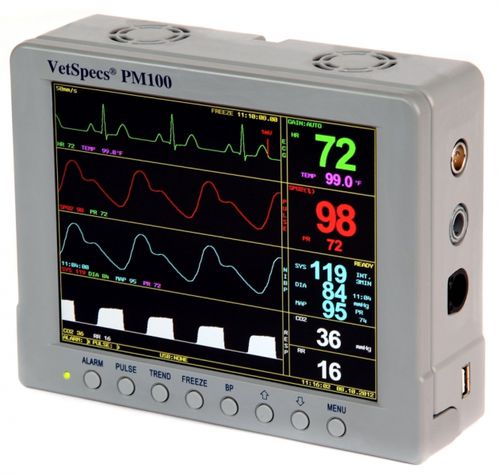 携帯型バイタルサイン モニター - VetSpecs® PM100 - VetSpecs - ECG / SpO2 / NIBP